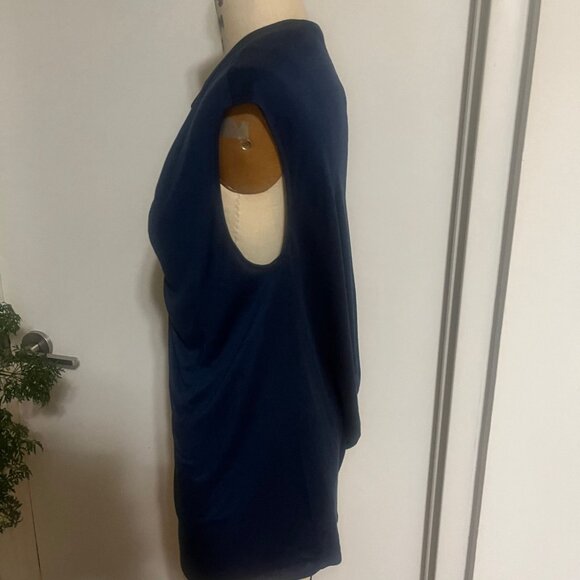 HELMUT LANG Sleeveless Knot Top in Dark Lapis Size Small - Picture 5 of 7